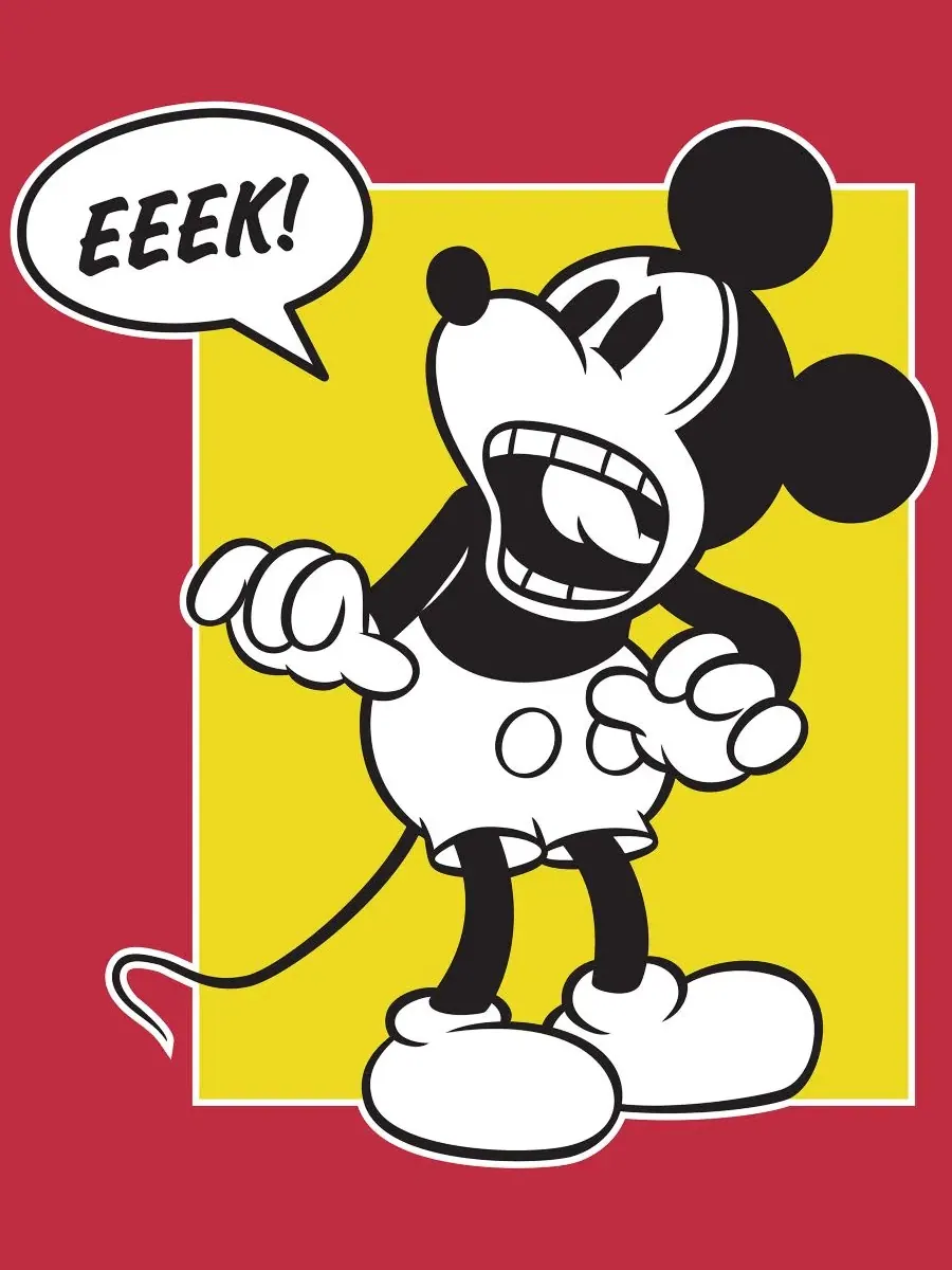 Футболка с длинным рукавом Mickey Mouse, классический крой Hybrid Apparel — изображение 3 из 4, красный