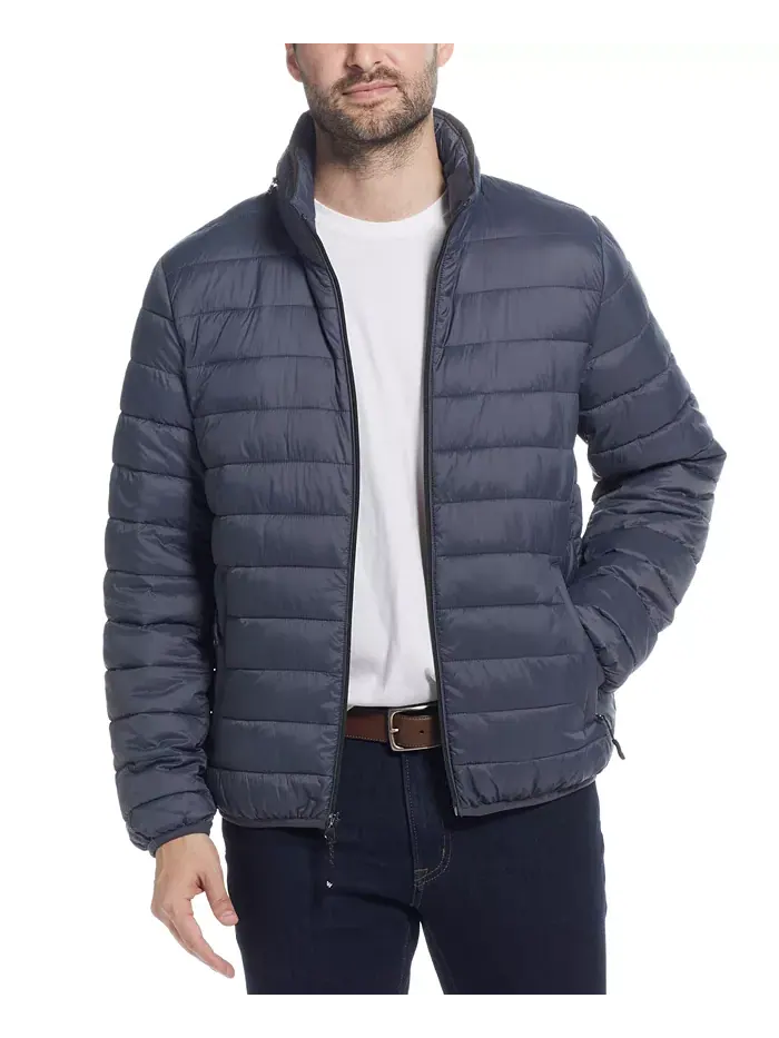 Мужская утепленная куртка с капюшоном и молнией спереди Weatherproof — серый