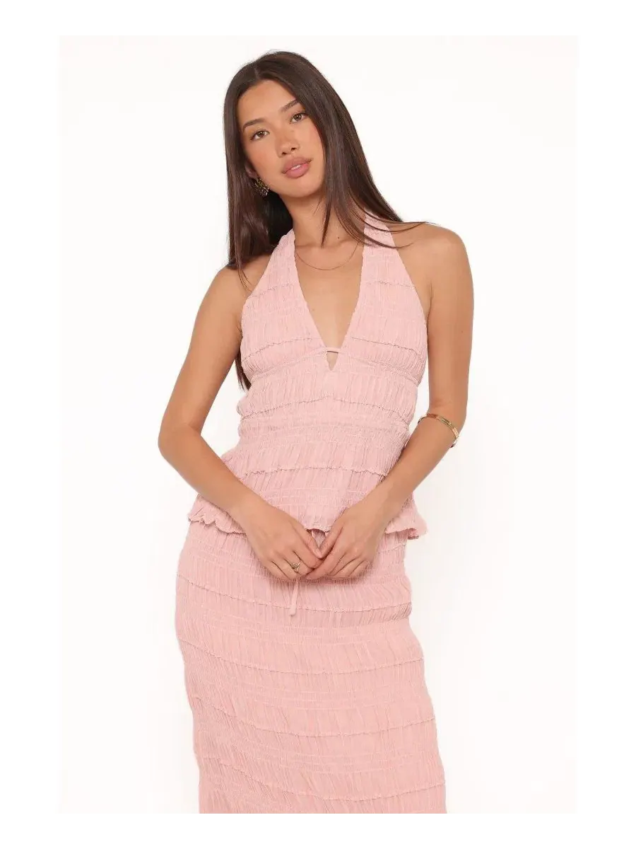 Топ с запахом Zafira Textured Halter Top Petal and Pup