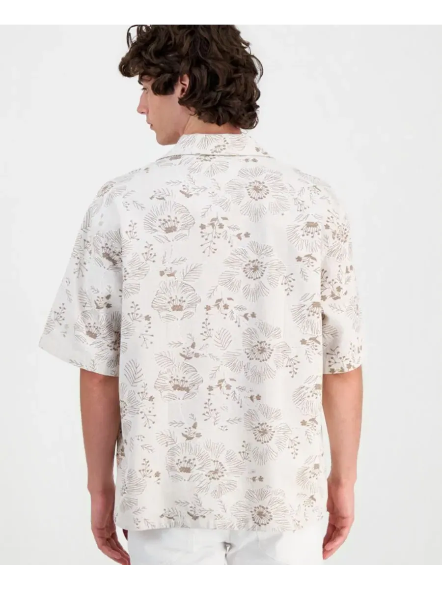 Мужская рубашка на пуговицах с вышивкой по всей поверхности GUESS, Pasadena Stone Embroidered Flower — изображение 2 из 6
