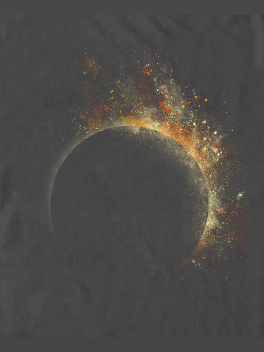 Мужская футболка с коротким рукавом "Eclipse" Design By Humans — изображение 3 из 3, темно-серый