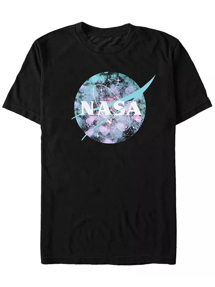 Мужская футболка NASA Spray Paint Galaxy Logo с коротким рукавом Fifth Sun — изображение 1 из 1, черный