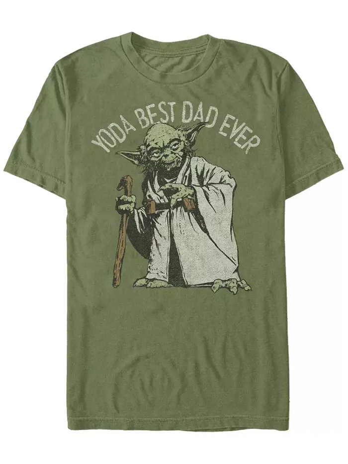Мужская футболка с коротким рукавом Star Wars Green Dad Fifth Sun — изображение 1 из 1, зеленый
