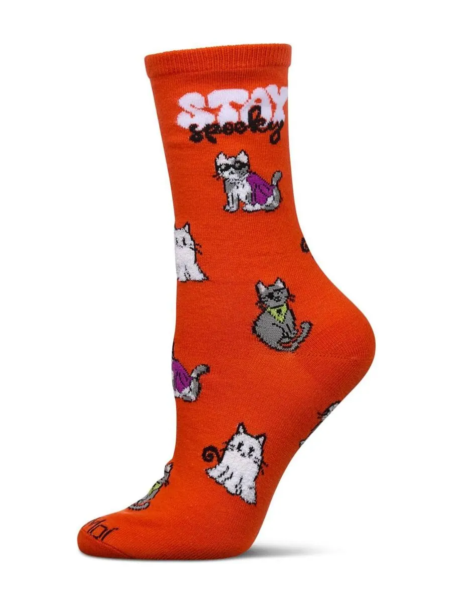 Женские праздничные носки Stay Spooky Holiday Crew Socks MeMoi — изображение 1 из 3, оранжевый