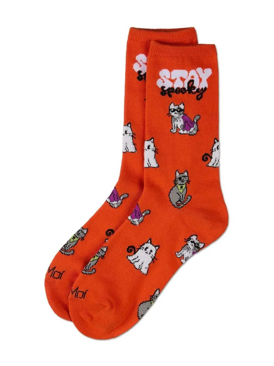 Женские праздничные носки Stay Spooky Holiday Crew Socks MeMoi — изображение 3 из 3, оранжевый