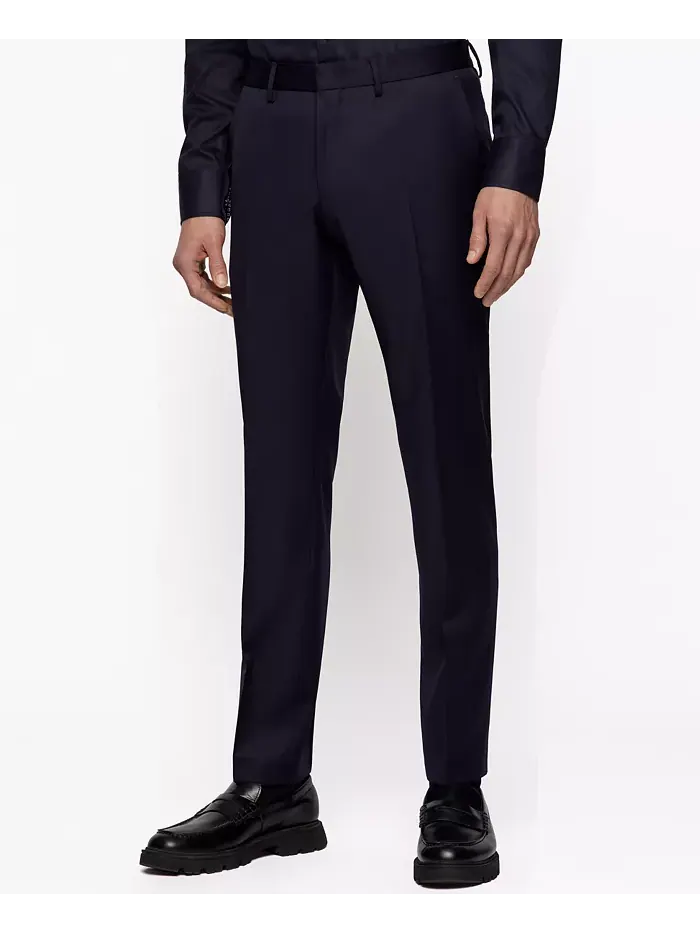 Мужские брюки Extra-Slim-Fit Hugo Boss — изображение 1 из 6, синий