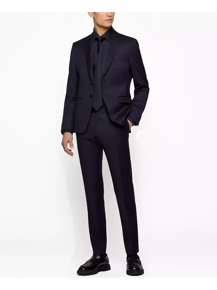 Мужские брюки Extra-Slim-Fit Hugo Boss — изображение 4 из 6, синий