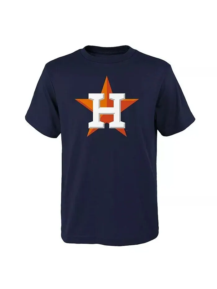 Темно-синяя футболка с логотипом основной команды Big Boys and Girls Houston Astros Outerstuff — изображение 1 из 1
