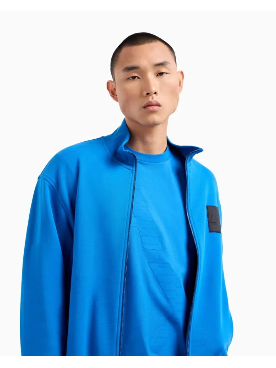 Мужская футболка оверсайз с логотипом в тон A|X Armani Exchange — изображение 4 из 4, синий