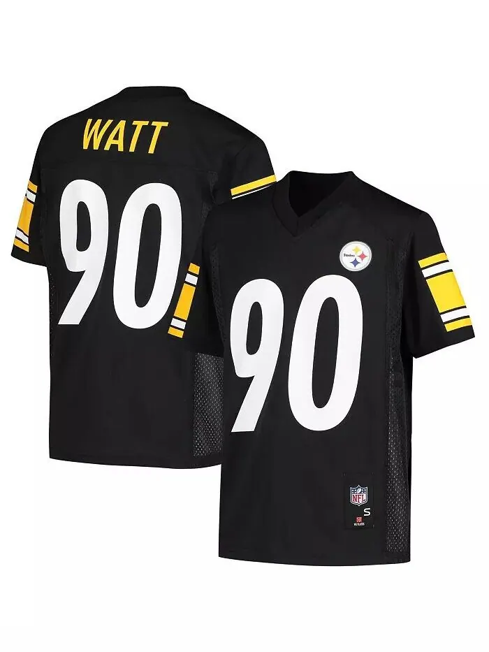Большие мальчики и девочки Т . Реплика игрока Watt Black Pittsburgh Steelers Outerstuff — изображение 1 из 1, черный