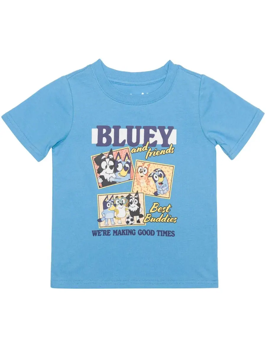Детская футболка с коротким рукавом Good Times для мальчиков 2T-5T Bluey — изображение 1 из 3, синий