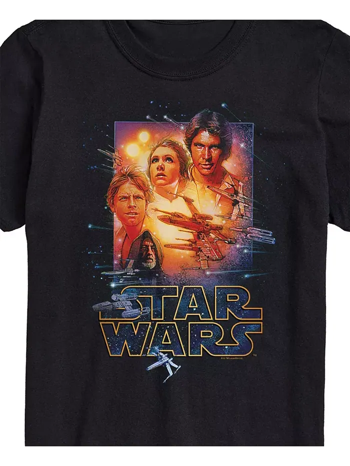 Мужская футболка с коротким рукавом Star Wars Luke Skywalker AIRWAVES — изображение 3 из 3, черный