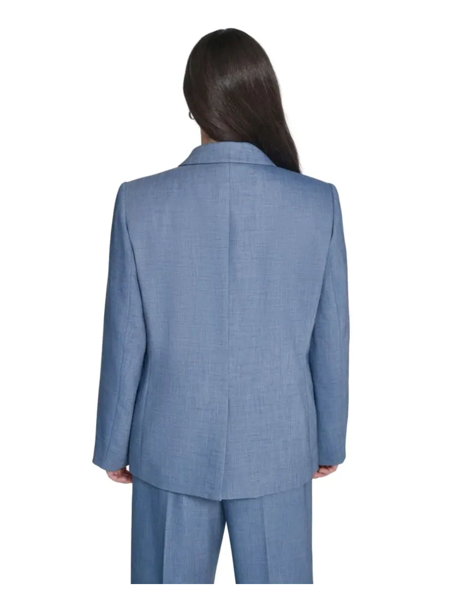 Пиджак большого размера с одной пуговицей и воротником с лацканами Calvin Klein — изображение 5 из 10, светлый индиго