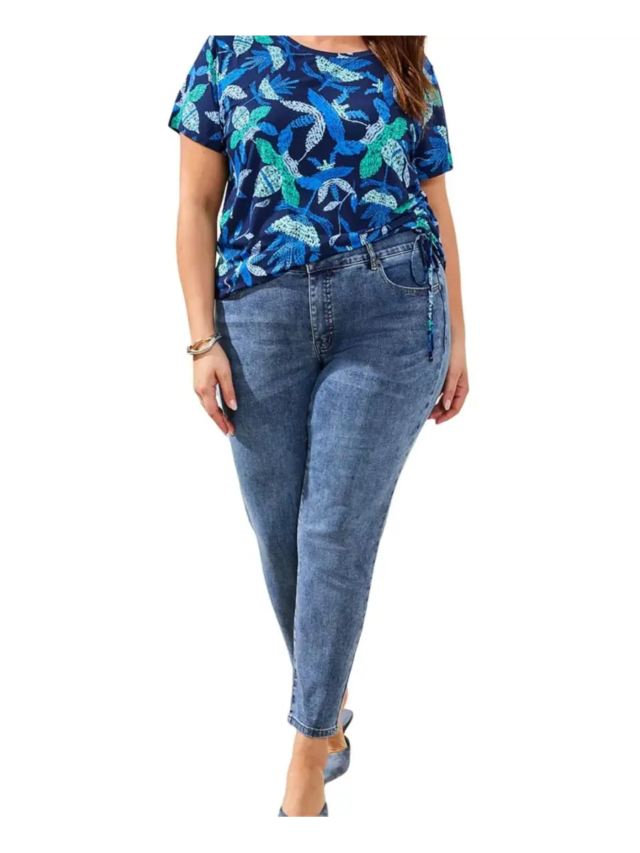 Джинсы Sophie Curvy укороченные, больших размеров TRIBAL, Dkvintage — изображение 1 из 3