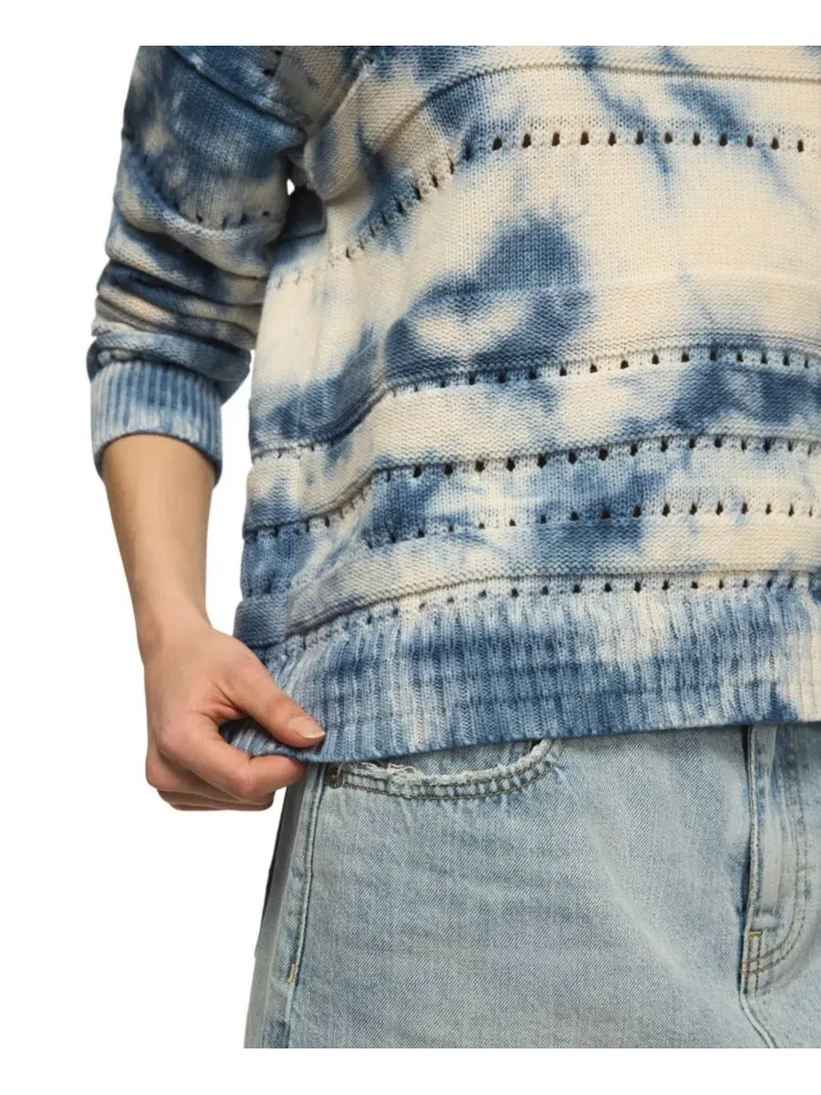 Женский пляжный свитер с круглым вырезом и принтом тай-дай Lucky Brand — изображение 6 из 7, темно-синий