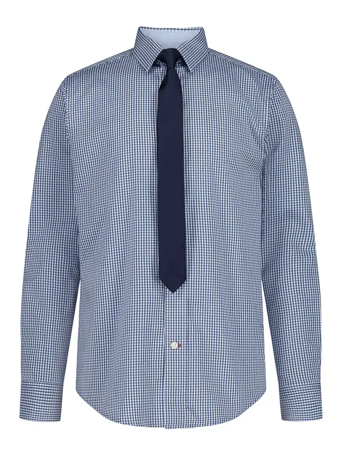 Мальчиковая рубашка с длинным рукавом Stretch Murray Check 8-20 Tommy Hilfiger — изображение 1 из 3, синий