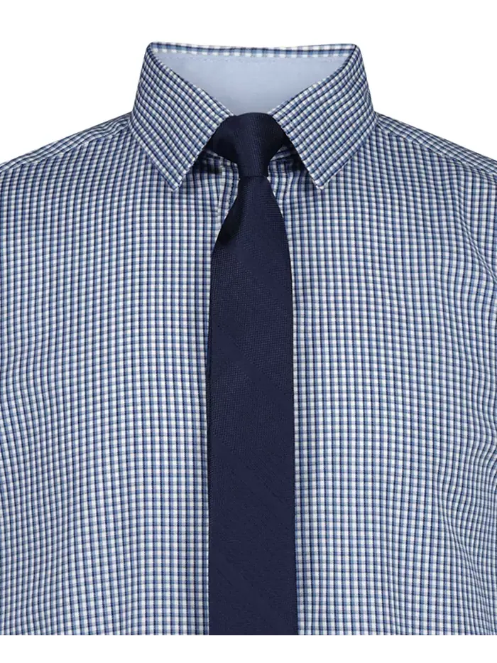 Мальчиковая рубашка с длинным рукавом Stretch Murray Check 8-20 Tommy Hilfiger — изображение 3 из 3, синий