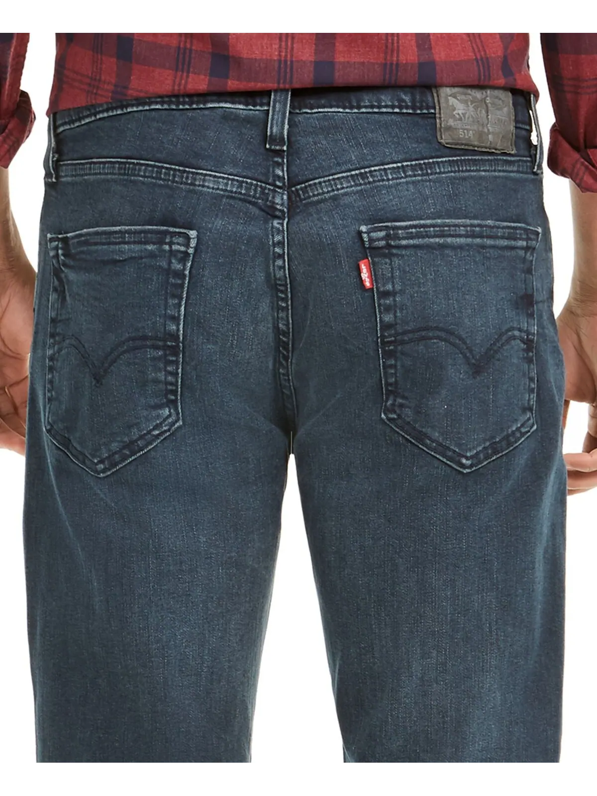 Джинсы Levi’s 514 Flex Straight-Fit, темно-синий с эффектом лёгкой потёртости — изображение 5 из 9