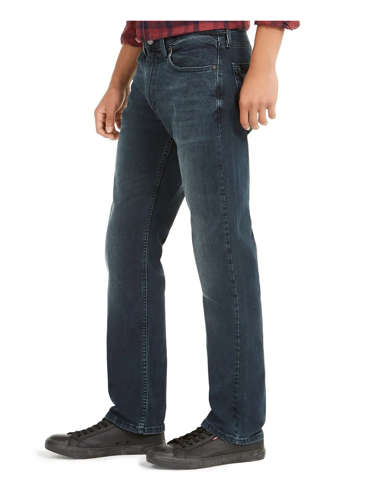 Джинсы Levi’s 514 Flex Straight-Fit, темно-синий с эффектом лёгкой потёртости — изображение 6 из 9