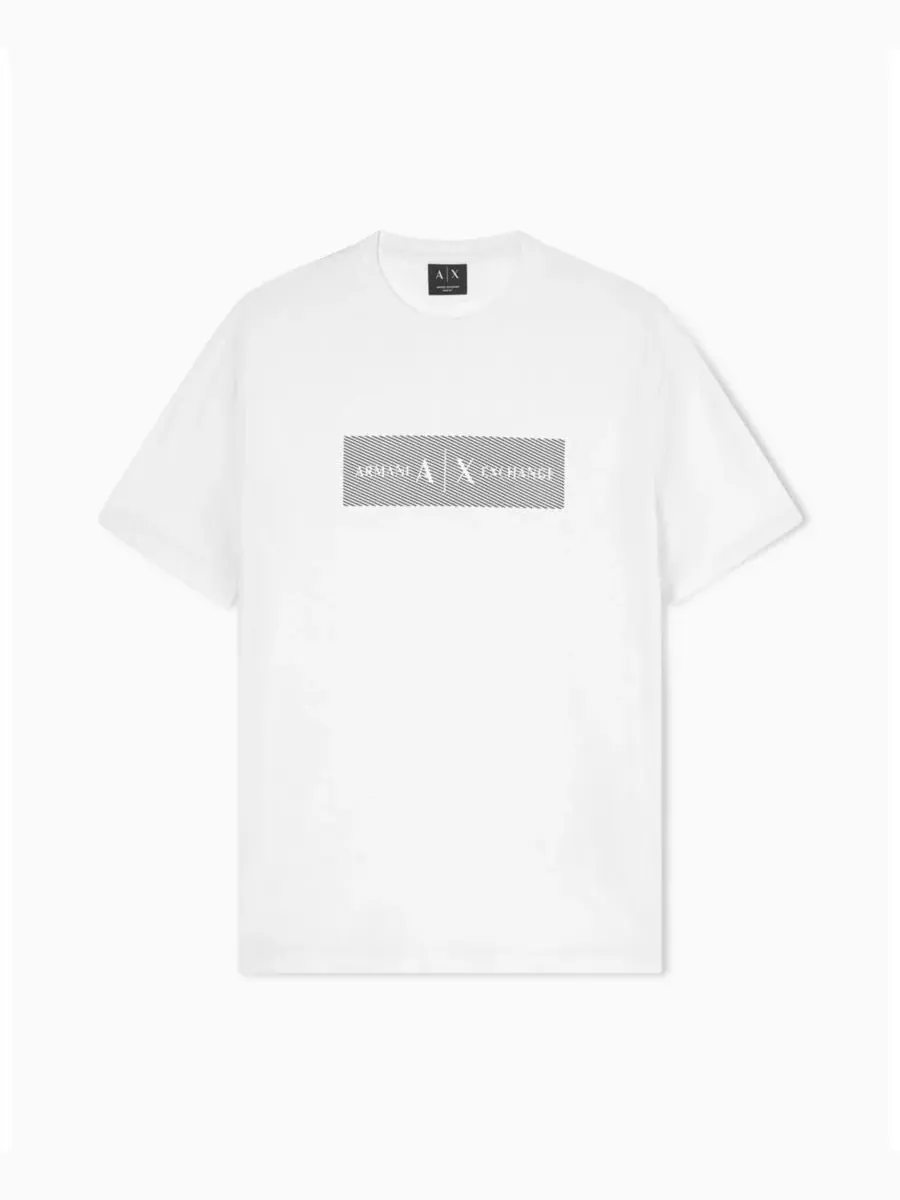Мужская футболка с коротким рукавом в боксерском стиле A|X Armani Exchange — изображение 1 из 4, бежевый