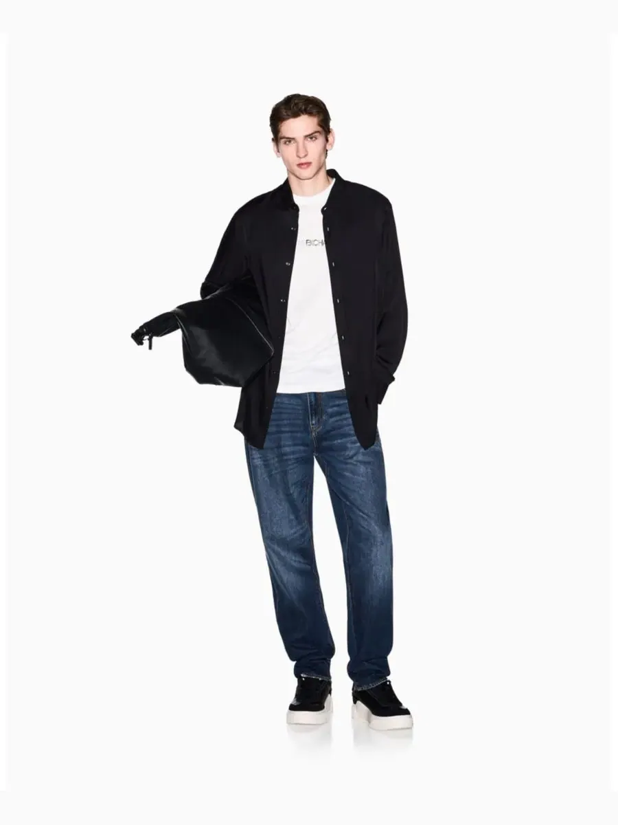Мужская футболка с коротким рукавом и радужным логотипом A|X Armani Exchange — изображение 3 из 5, белый