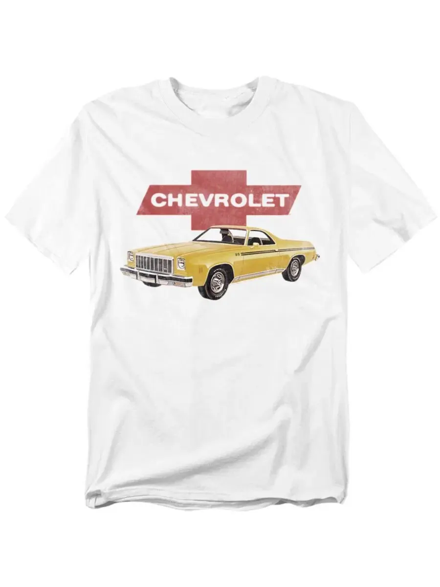 Футболка унисекс Big & Tall Chevy Chevrolet El Camino Corvette — изображение 1 из 3, белый