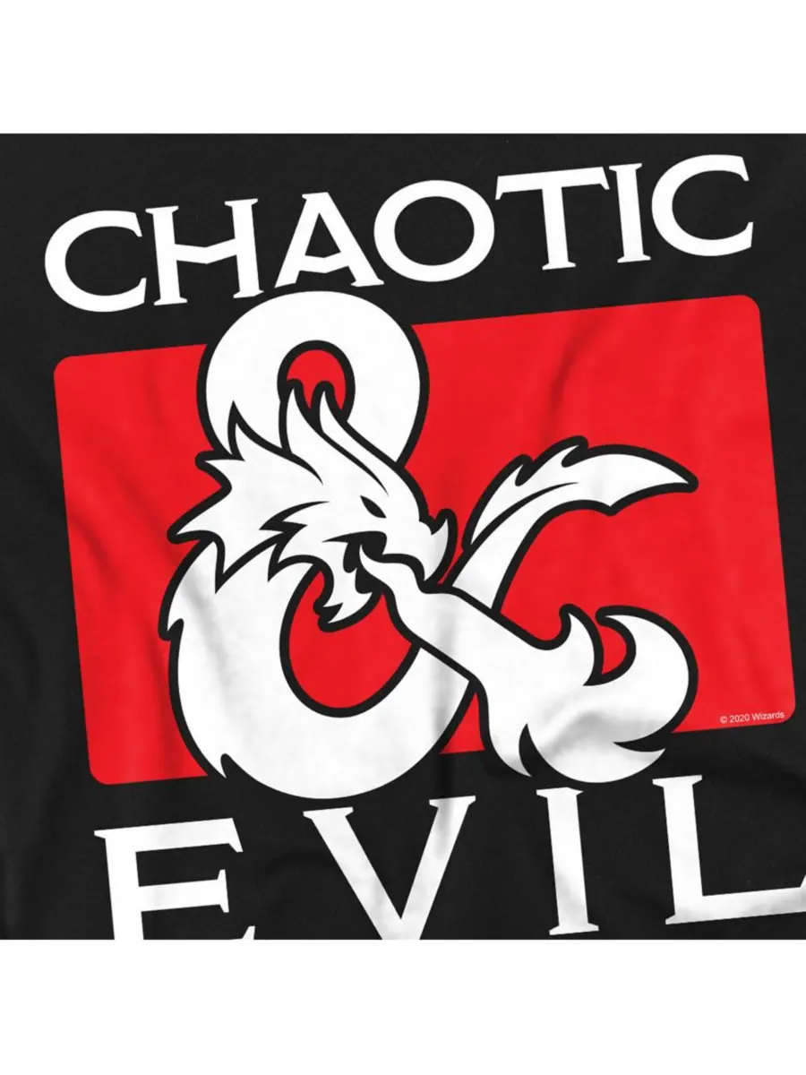 Мужская футболка Dungeons And Dragons "Хаотическое зло" D&D — изображение 3 из 3, черный