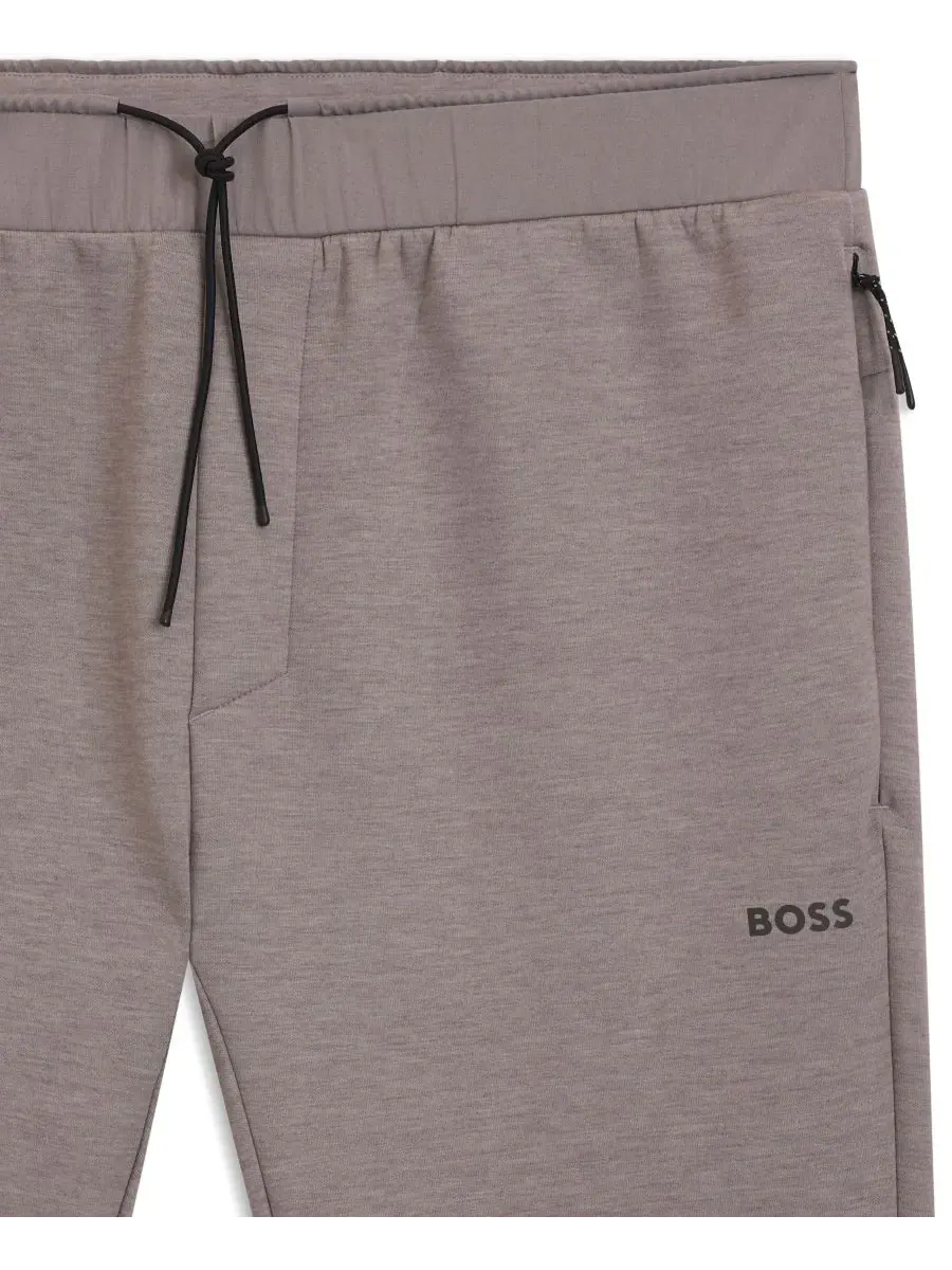 Мужские спортивные брюки прямого кроя со светоотражающими элементами Hugo Boss — изображение 6 из 6, серый