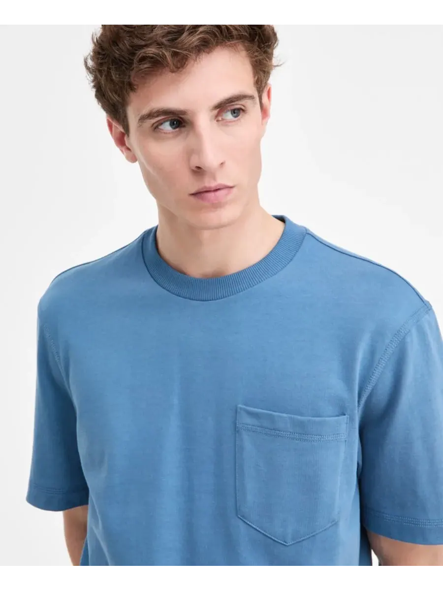 Мужская хлопковая футболка Nestite Hugo Boss — изображение 2 из 4, синий