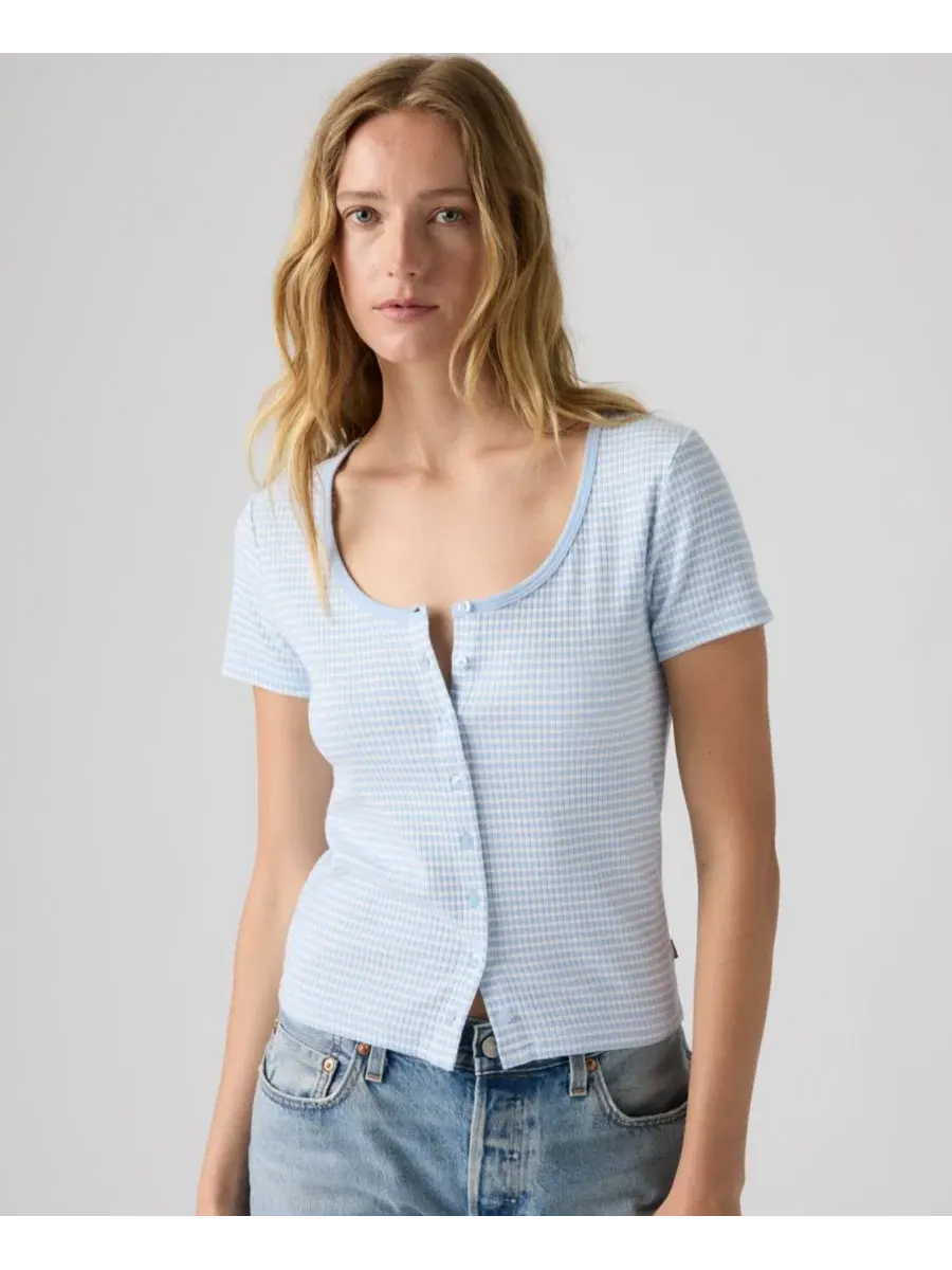 Топ женский с пуговицами Austen Levi's, Annalise Stripe Angel Falls — изображение 2 из 4
