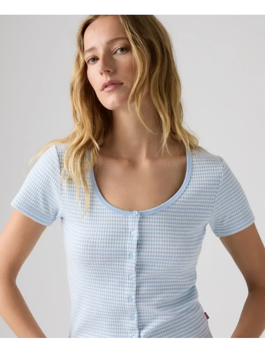 Топ женский с пуговицами Austen Levi's, Annalise Stripe Angel Falls — изображение 3 из 4