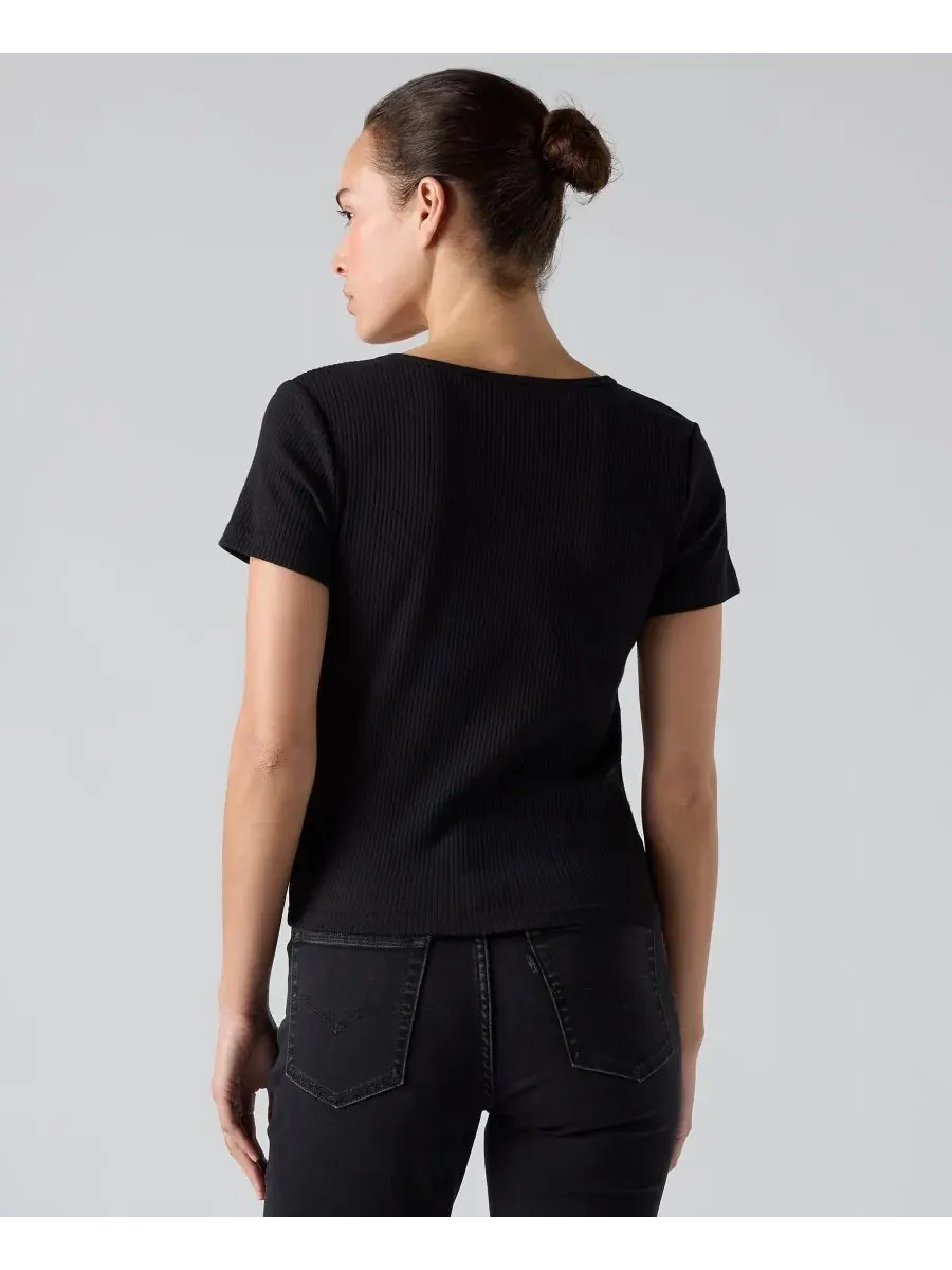 Женский топ с пуговицами Austen с коротким рукавом Levi's, Anthracite Night — изображение 4 из 4