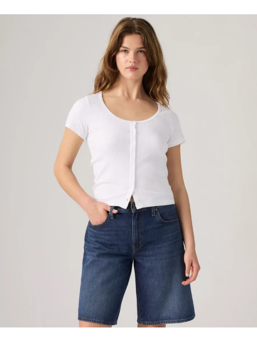 Женский топ-рубашка Austen с коротким рукавом Levi's — изображение 1 из 5, яркий белый