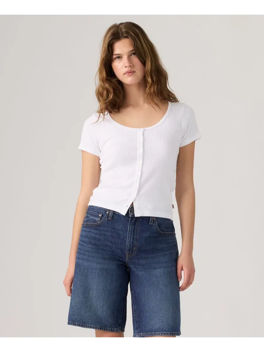 Женский топ-рубашка Austen с коротким рукавом Levi's — изображение 2 из 5, яркий белый