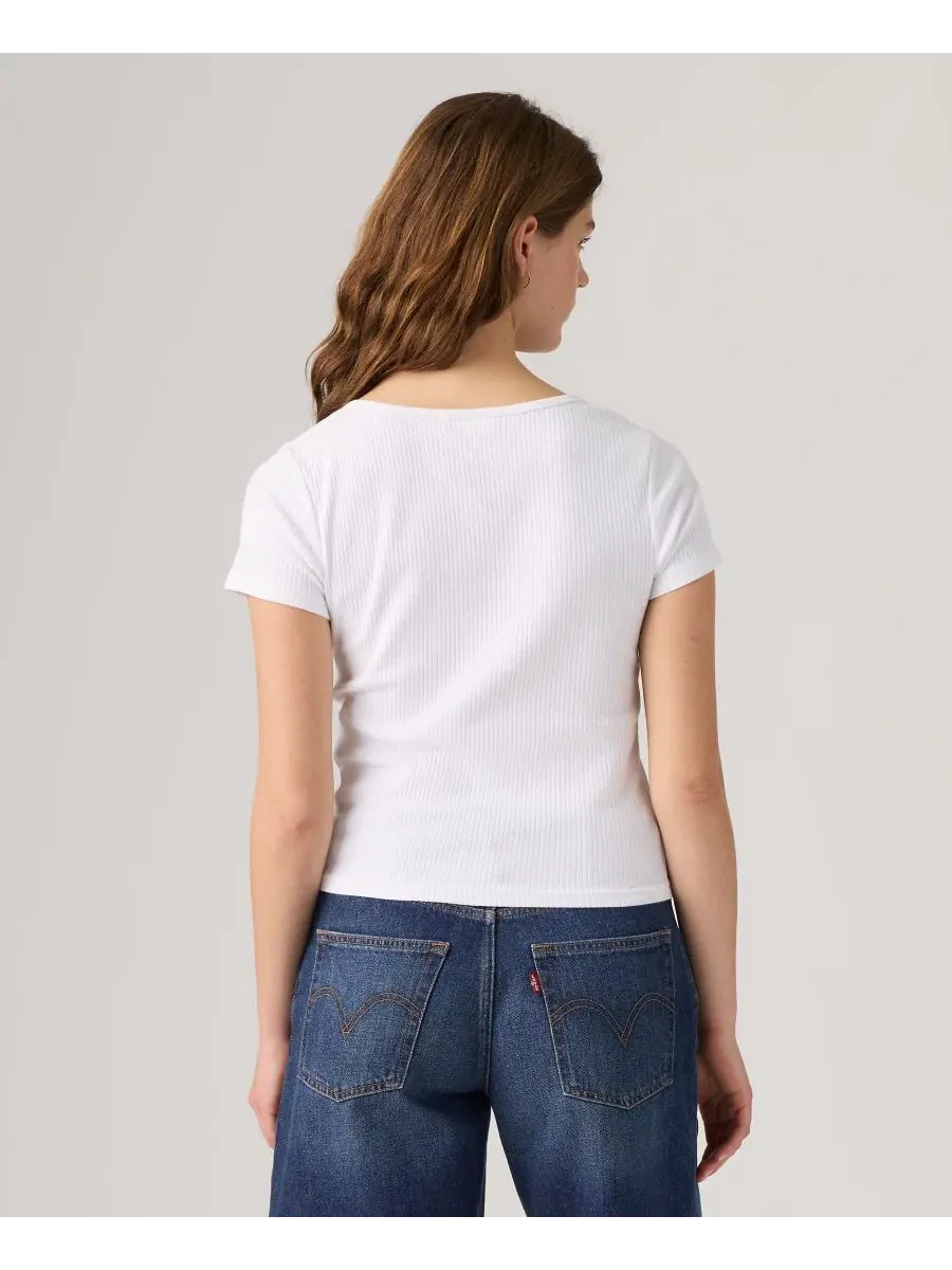 Женский топ-рубашка Austen с коротким рукавом Levi's — изображение 5 из 5, яркий белый
