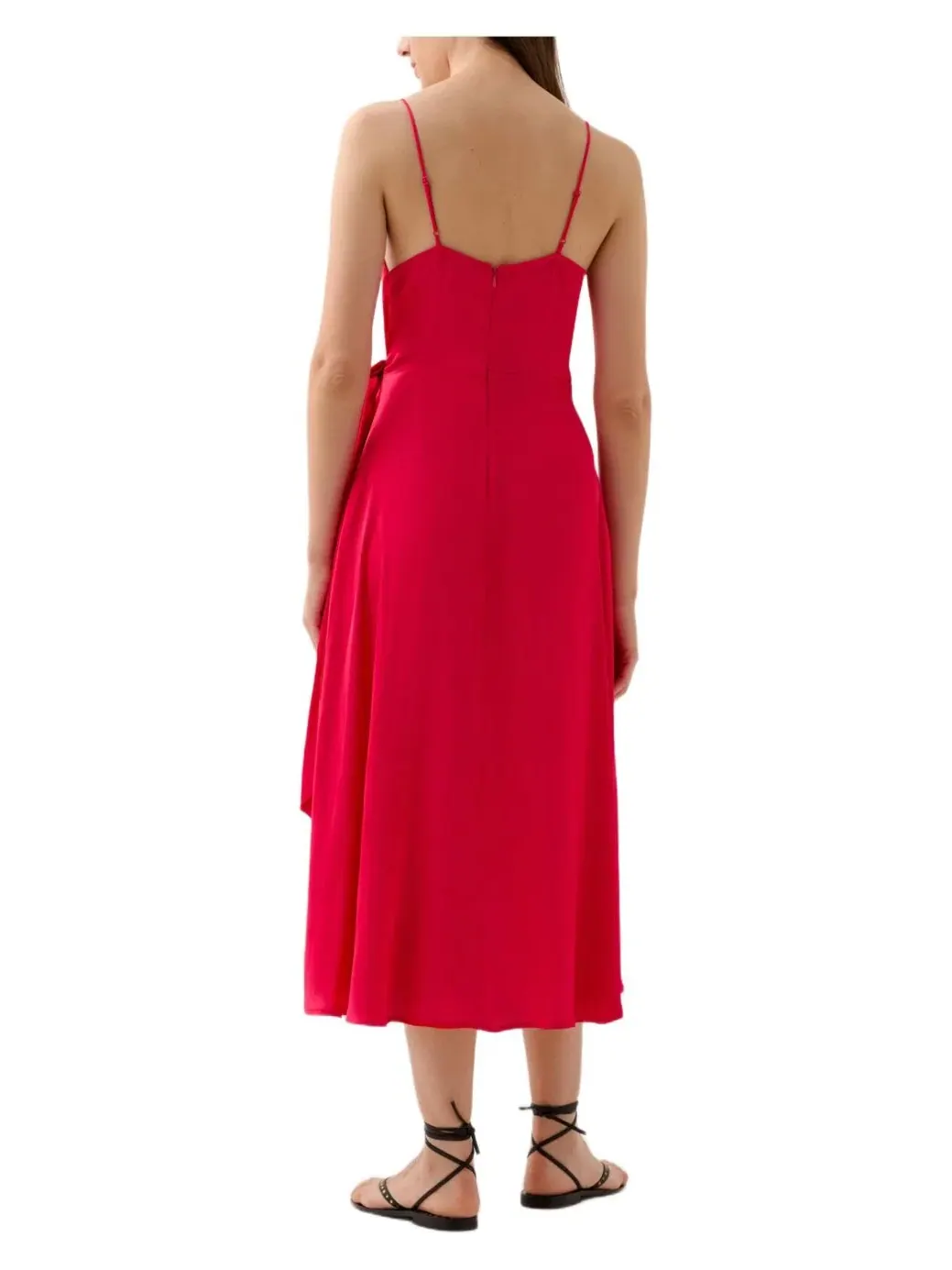 Платье миди с запахом Slip Knot Dress Scalpers — изображение 2 из 3, светлый/розовый