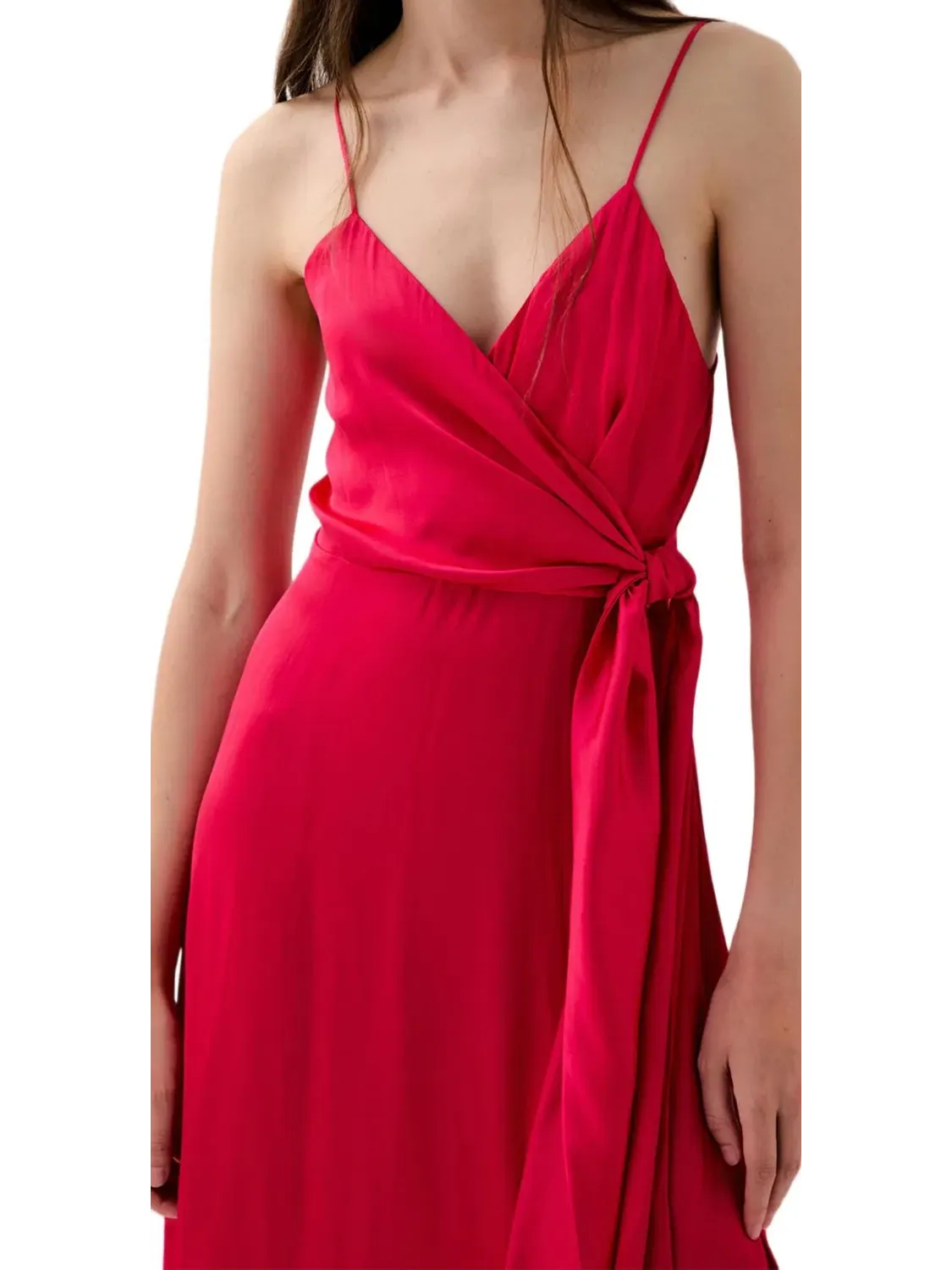 Платье миди с запахом Slip Knot Dress Scalpers — изображение 3 из 3, светлый/розовый