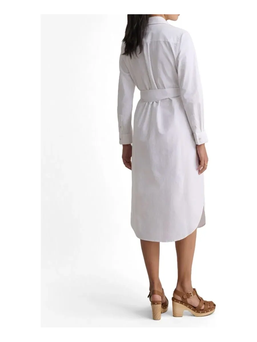 Платье-рубашка с поясом Bailey Cotton Oxford UNTUCKit — изображение 3 из 3, белый
