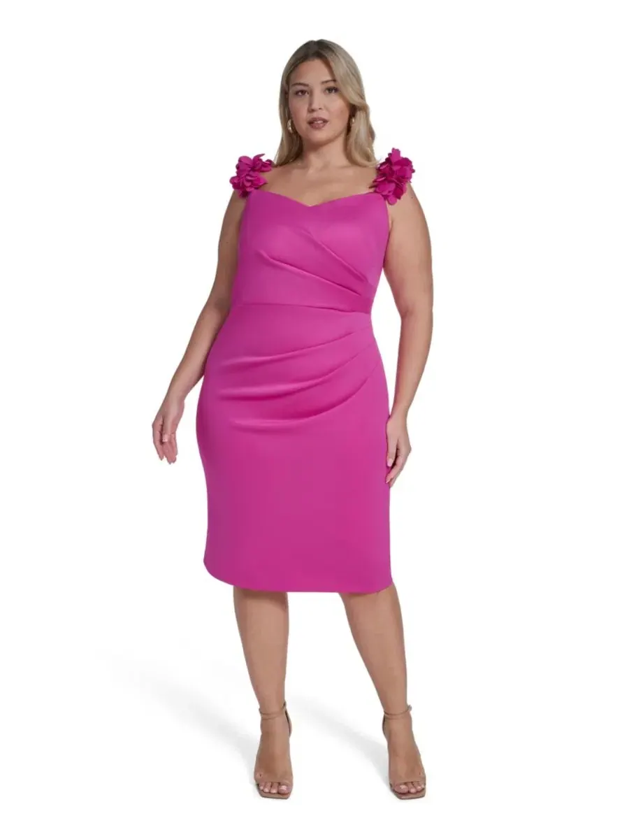 Платье без рукавов с декольте сердцем Plus Size Sleeveless Sweetheart Neck Bustier Eliza J