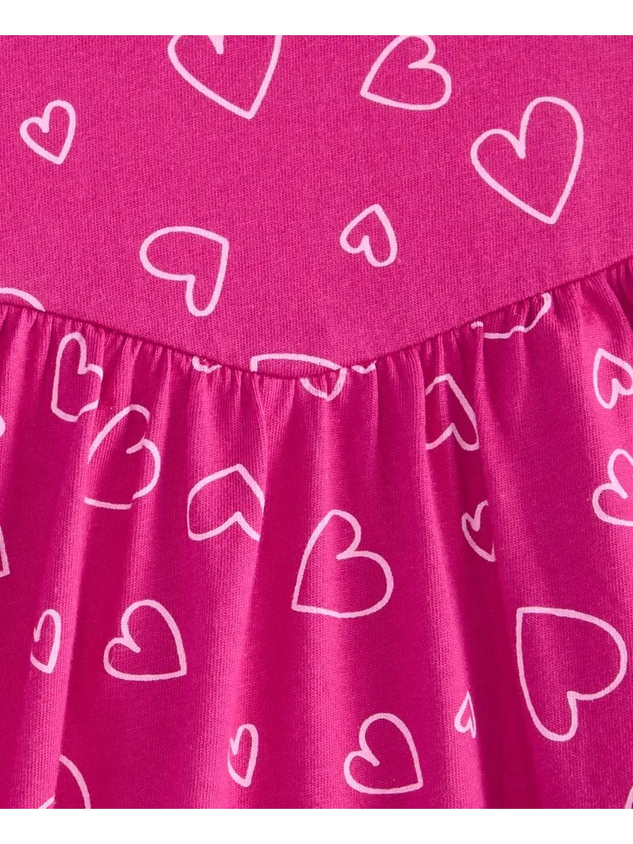 Платье из хлопка с принтом Heart Toss Epic Threads — изображение 3 из 3, клюквенный