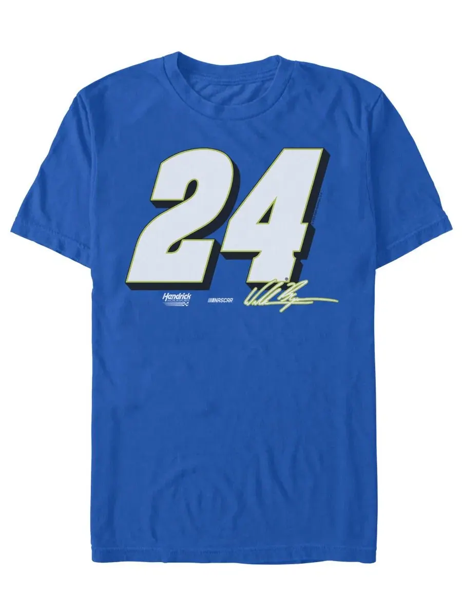 Футболка с графическим принтом NASCAR No. 24 Driver Number Signature Fifth Sun — изображение 1 из 3, королевский