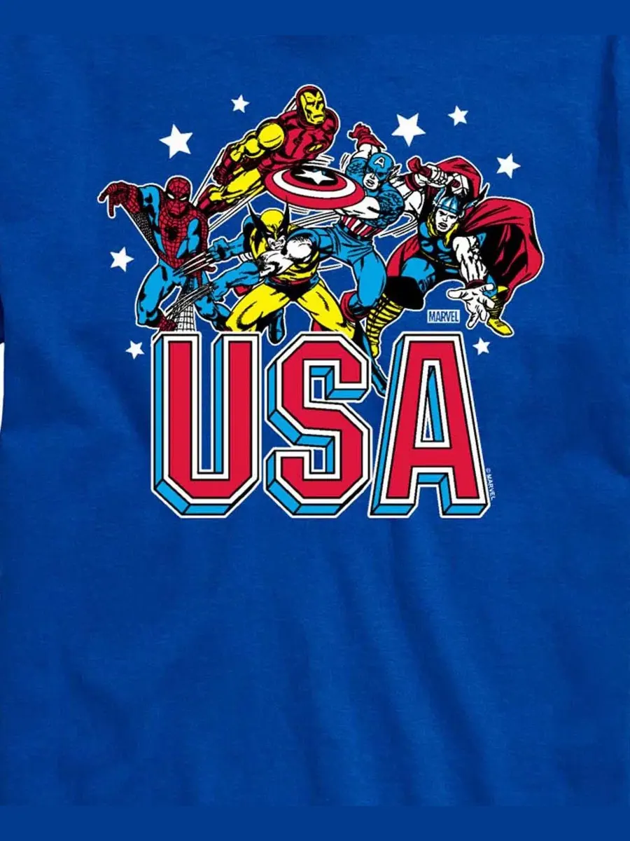 Мужская футболка с коротким рукавом Marvel USA AIRWAVES — изображение 3 из 3, синий