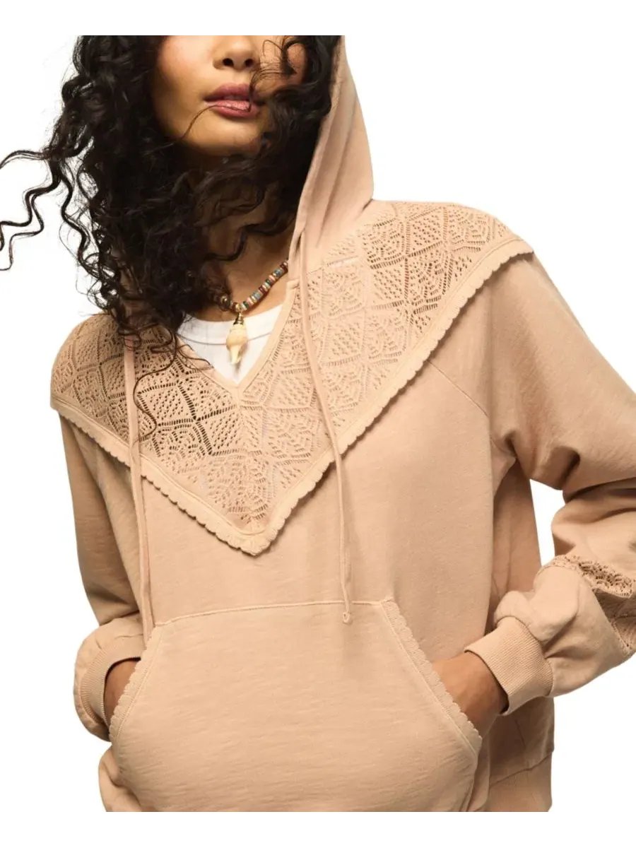 Худи с V-образным вырезом и крючком-кокеткой Lucky Brand — изображение 3 из 6, охра