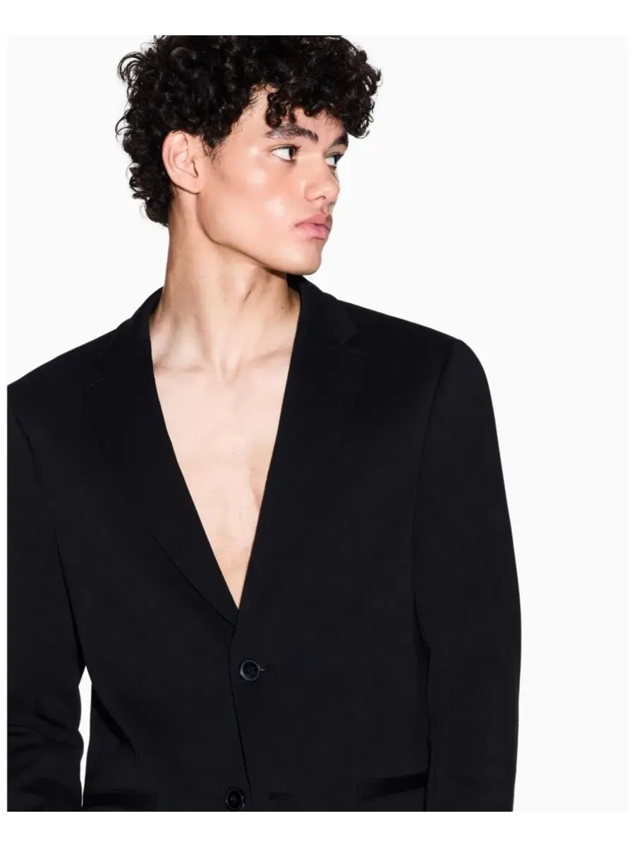 Мужской блейзер из ткани понте A|X Armani Exchange — изображение 5 из 5, черный