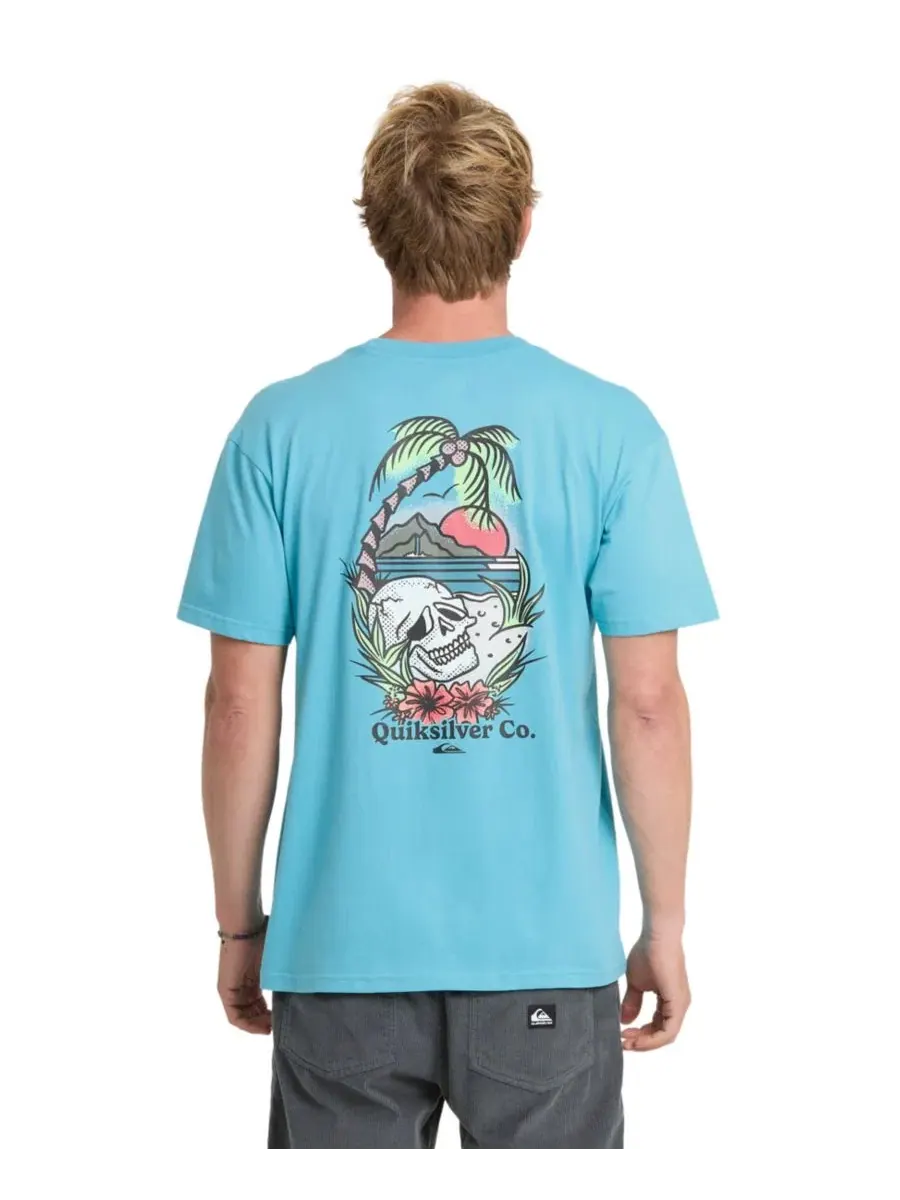 Мужская футболка с коротким рукавом Staycation Quiksilver — изображение 1 из 3, синий