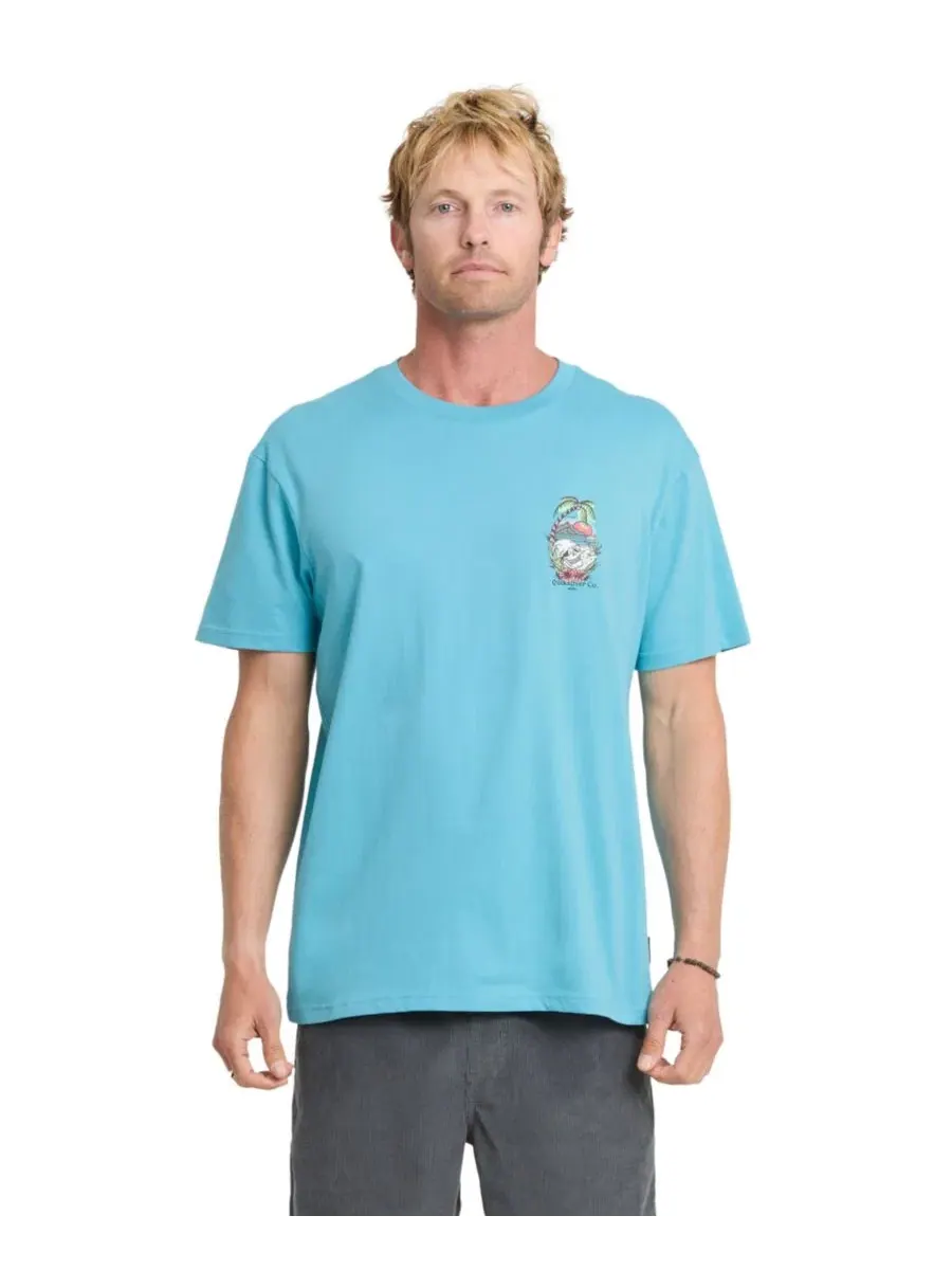 Мужская футболка с коротким рукавом Staycation Quiksilver — изображение 2 из 3, синий