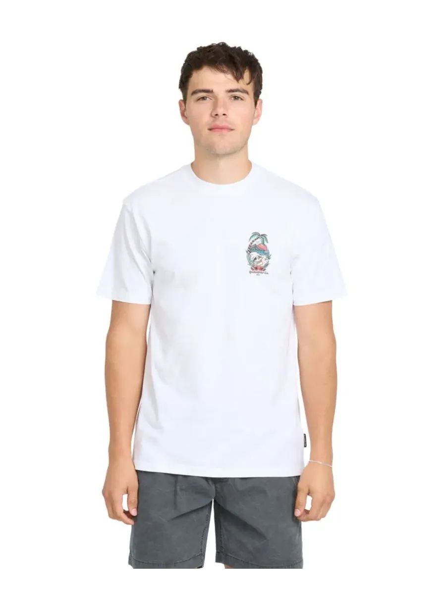Мужская футболка с коротким рукавом Staycation Quiksilver — изображение 2 из 3, белый