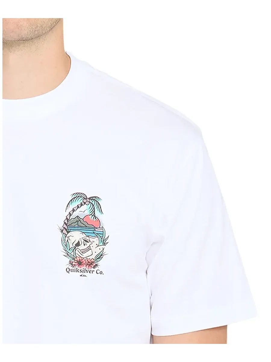 Мужская футболка с коротким рукавом Staycation Quiksilver — изображение 3 из 3, белый
