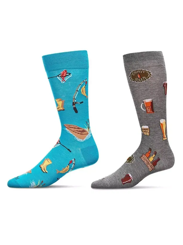 Мужские носки Crew Lake Life Assortment, пара из 2 штук MeMoi — изображение 1 из 1
