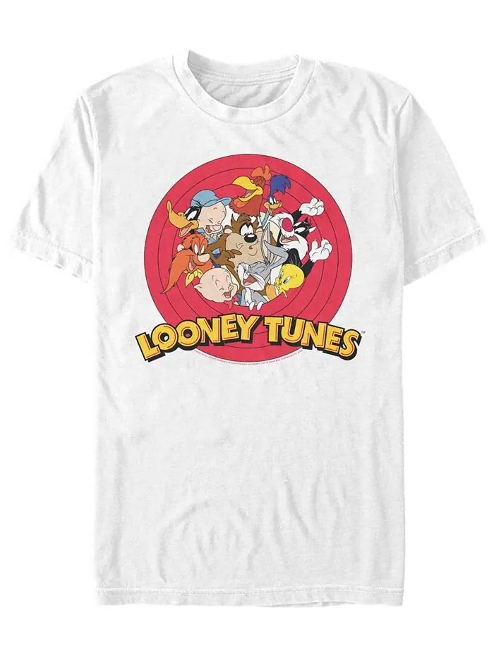 Мужская классическая футболка с круглым вырезом и коротким рукавом Looney Tunes Fifth Sun — изображение 1 из 1, белый